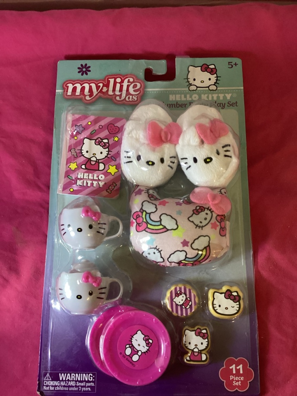 539-My Life As Hello Kitty Slumber Party Set 11 Pieces for 18 Inch Dolls